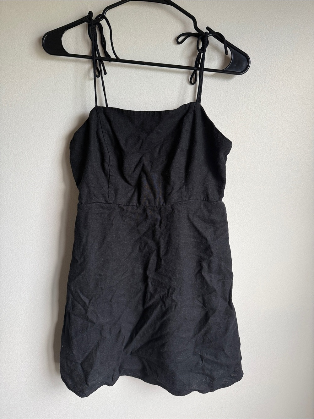 Old Navy Black Tie-Shoulder Mini Dress